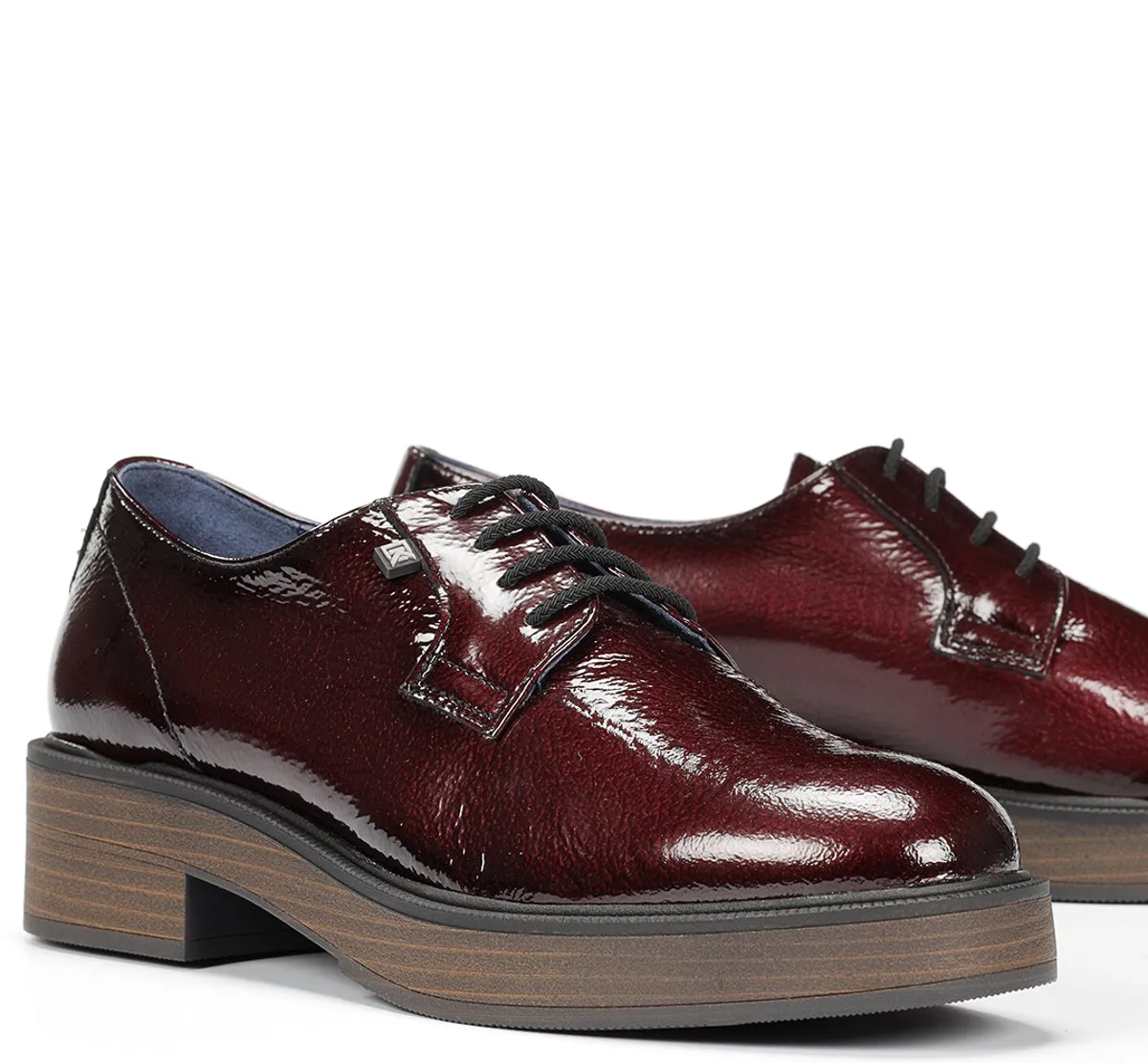 Fluchos Idaly D9387 scarpe donna bordeaux suola legno