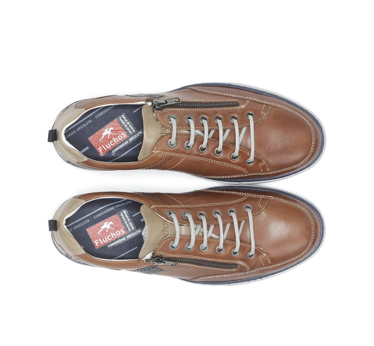 Fluchos Quebec 9376 scarpe uomo marroni estate