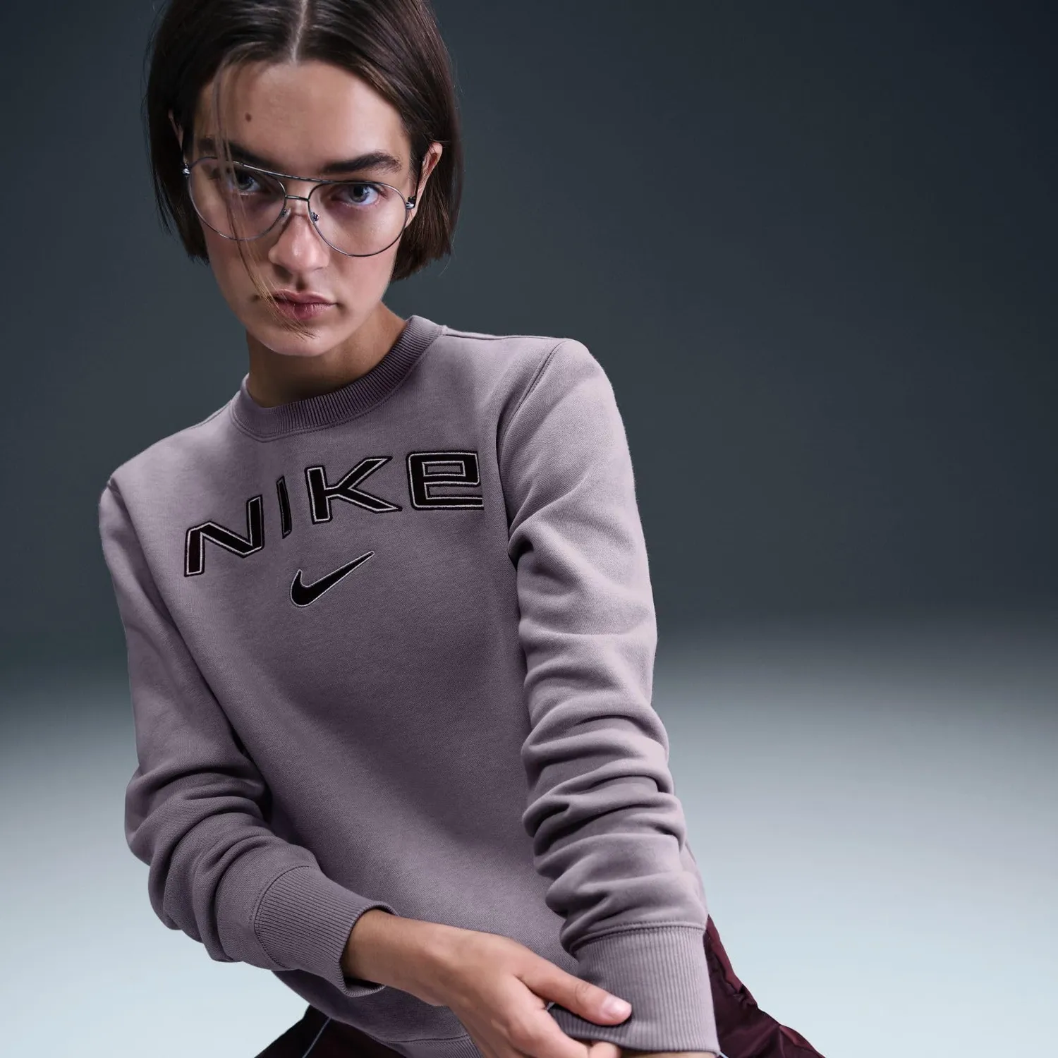 Nike Phoenix Fleece Standard Felpa Donna girocollo