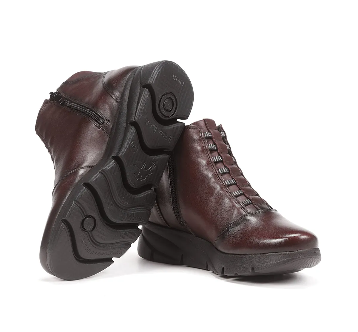 Fluchos Bona F1358 stivaletti donna bordeaux leggeri