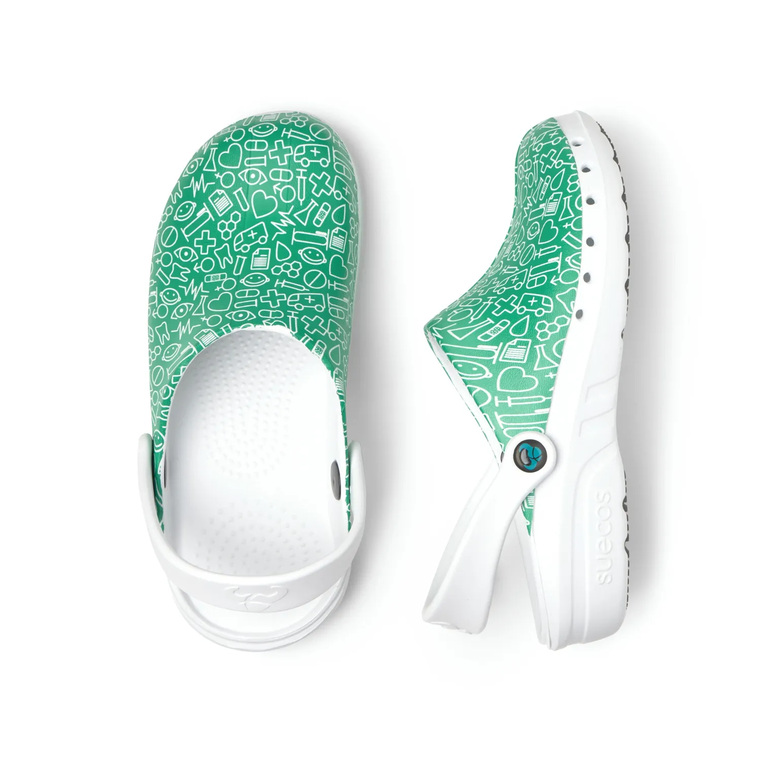 Suecos Oden+ Green Print zoccoli verdi sanitari