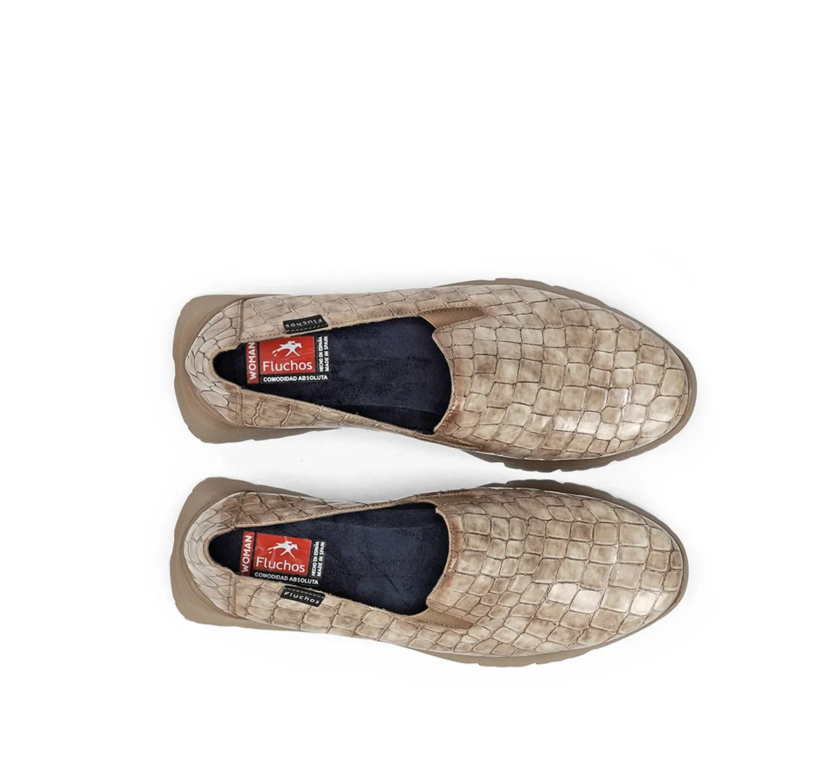 Fluchos Eira F2159 slip on donna tortora casual