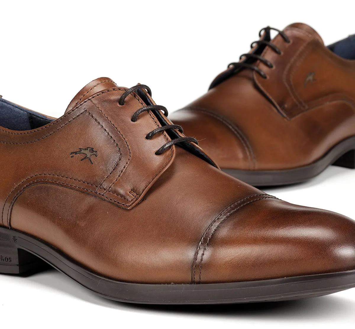 Fluchos Asgard F1885 scarpe uomo marroni pelle liscia