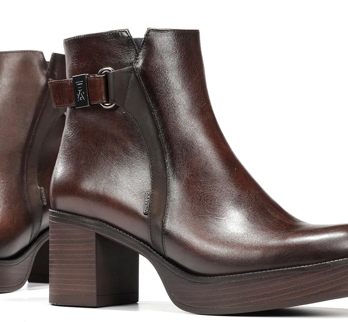 Fluchos Bowy D9589 Stivaletto Marrone Tacco Donna