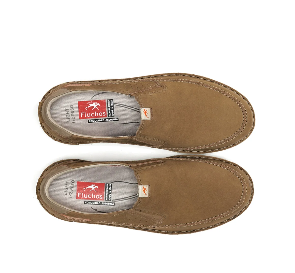 Fluchos Parker F2001 Slip On Uomo Marrone Leggera