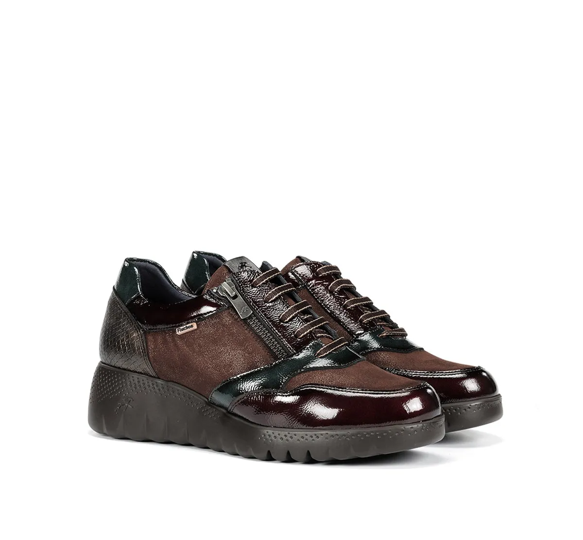 Fluchos Live F2248 sneakers marroni zeppa donna