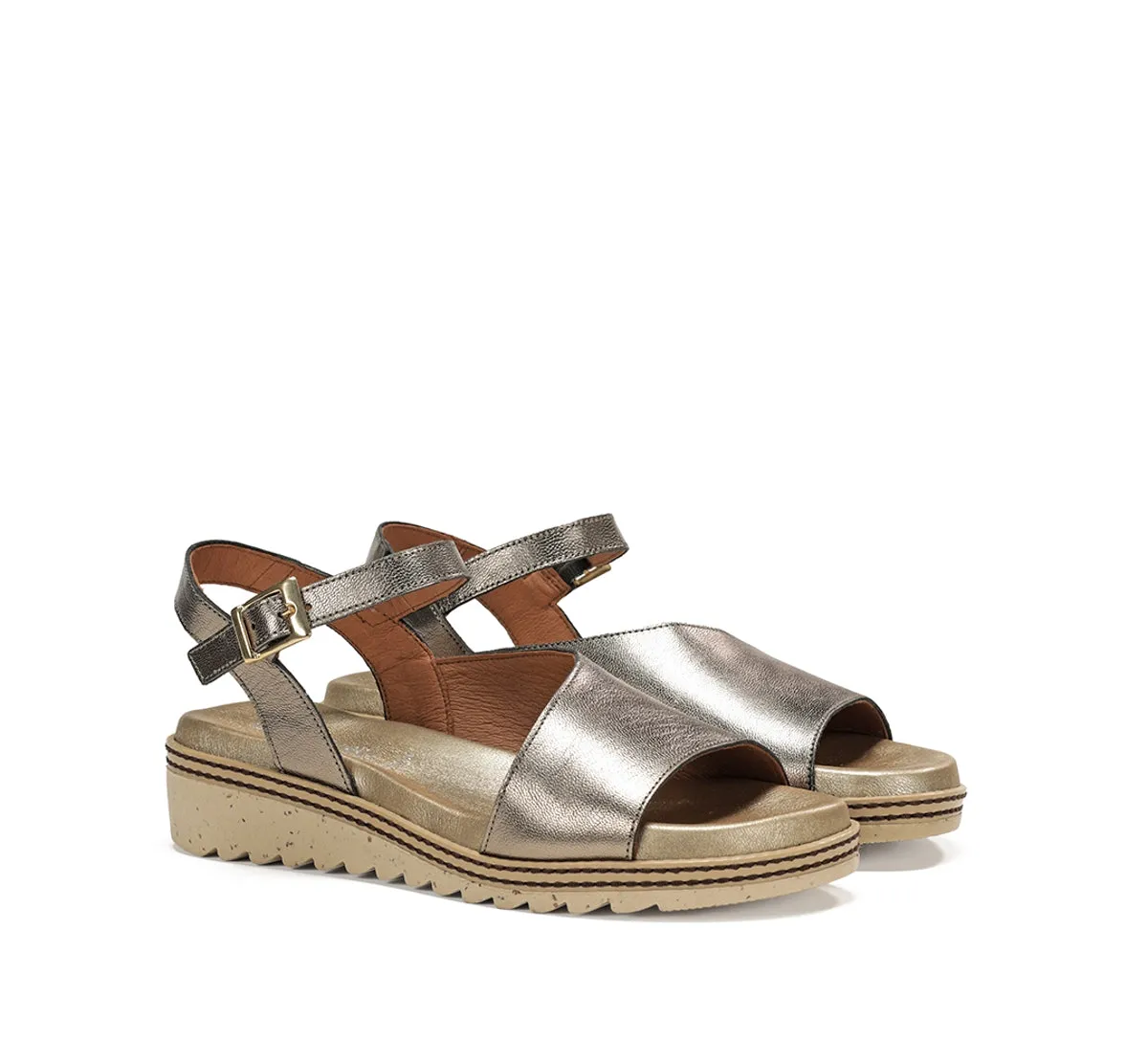Fluchos Espe D8771 sandali argento donna velcro