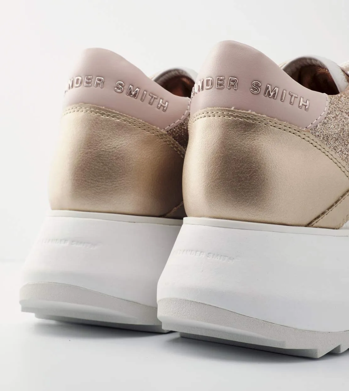 Alexander Smith Chelsea Gold sneakers donna glitter plateau