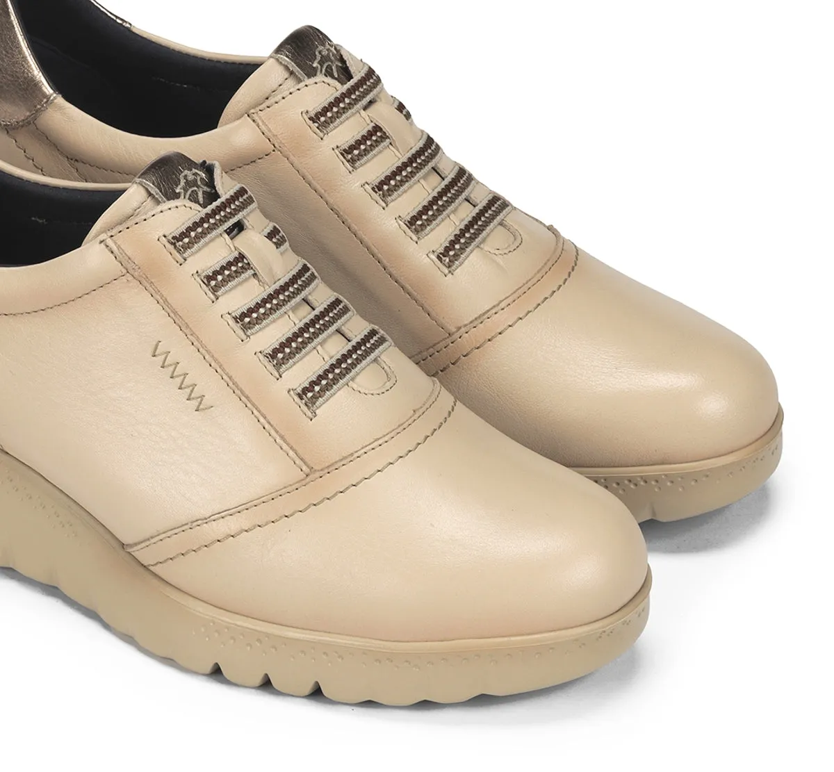 Fluchos Live F2096 sneakers taupe zeppa donna