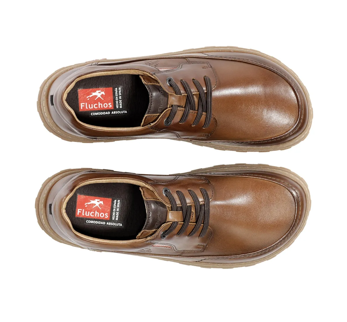 Fluchos Jerry F2504 scarpa uomo marrone pianta extralarga