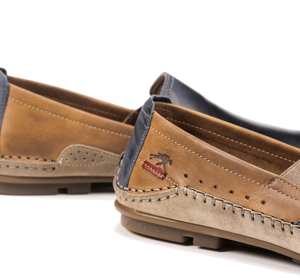 Fluchos Dorian F1178 mocassino uomo blu pelle