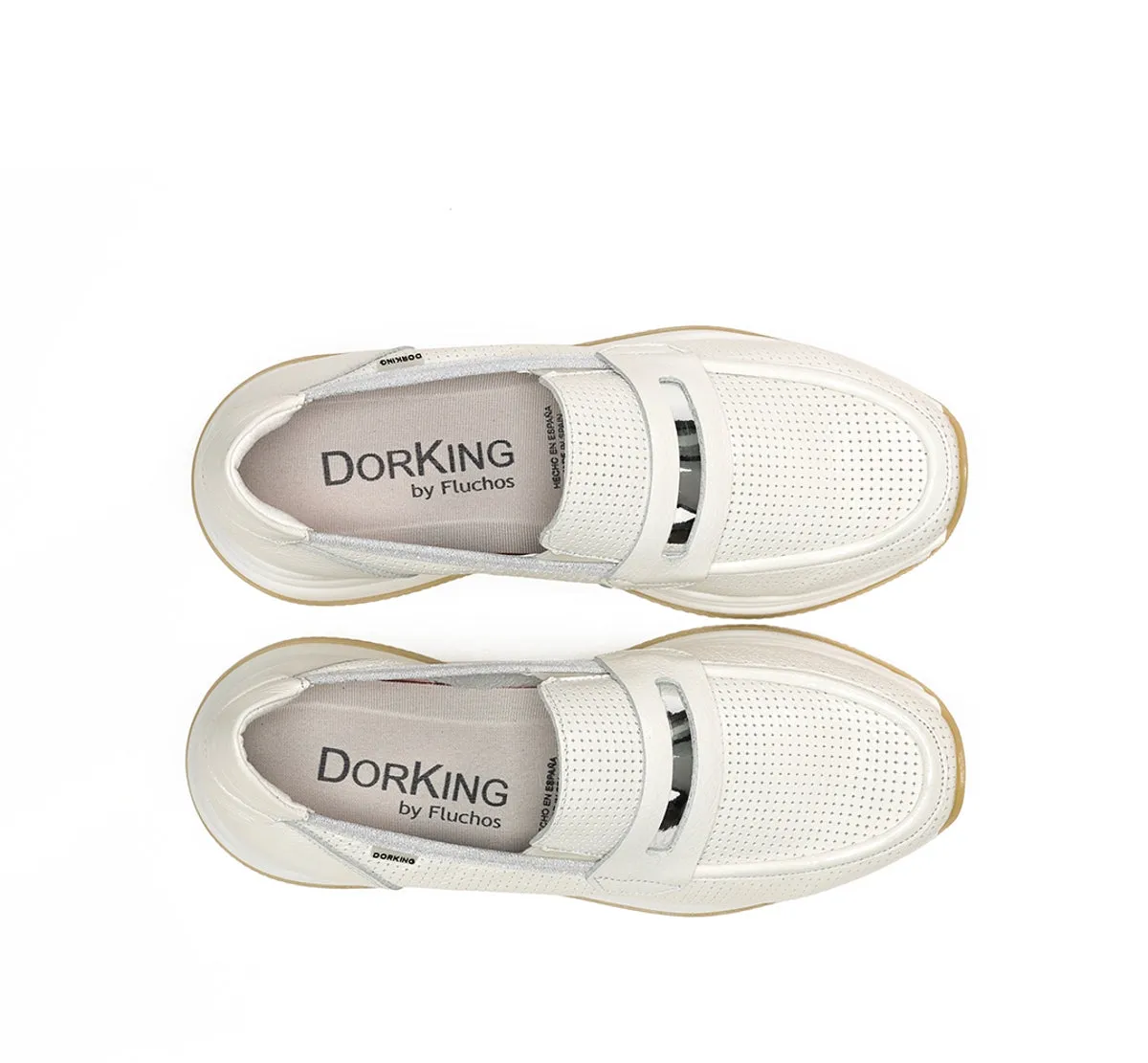 Fluchos Draz D9243 Mocassini Bianco Platform
