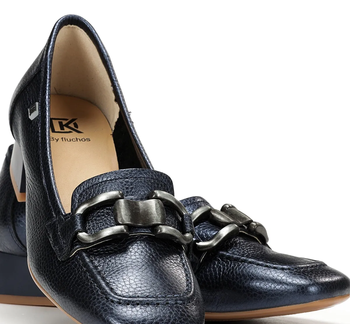 Dorking Gia D9303 mocassini donna blu tacco