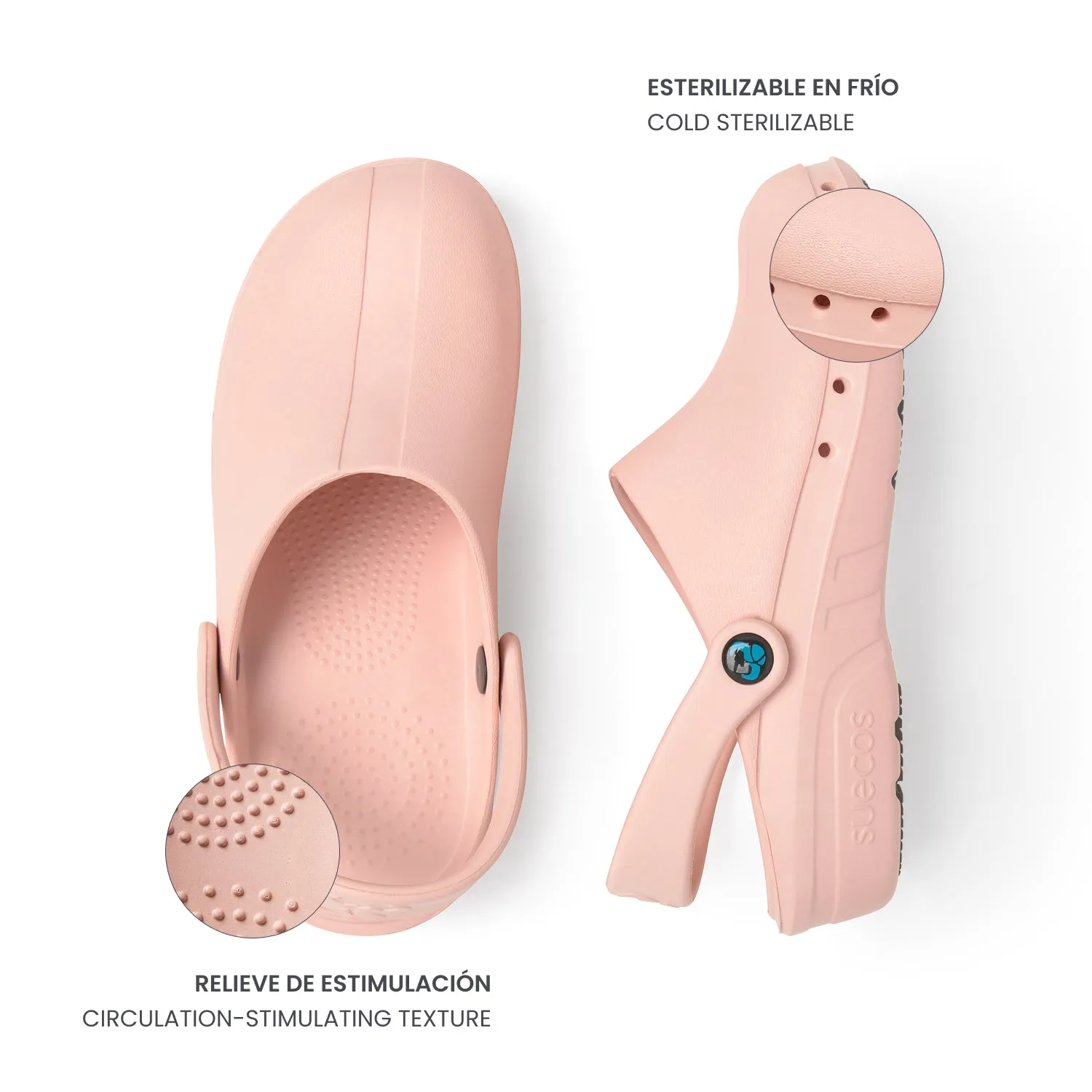 Suecos Oden+ zoccoli rosa sanitari antiscivolo
