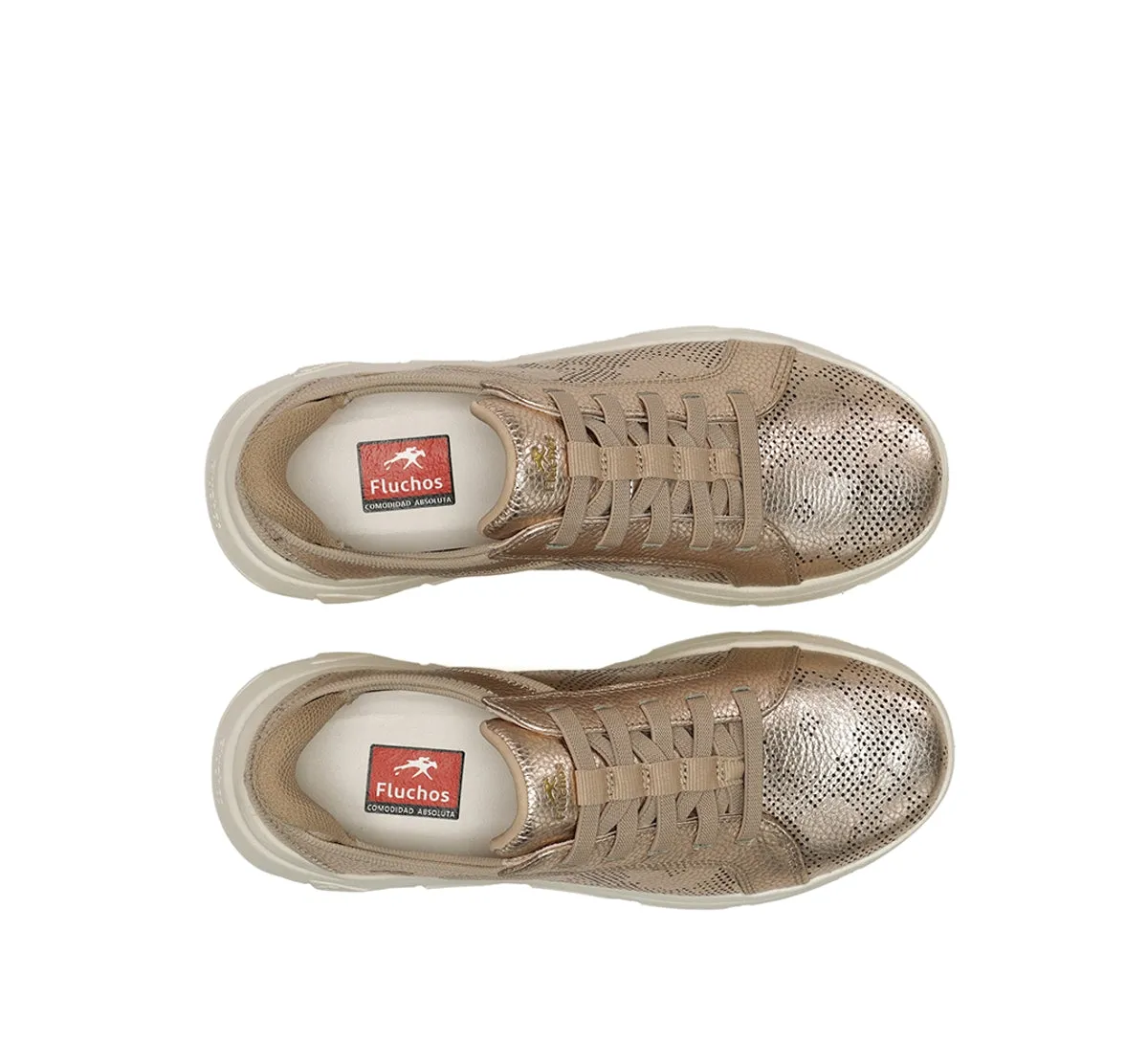 Fluchos First F2435 Sneaker Donna Oro Senza Mani