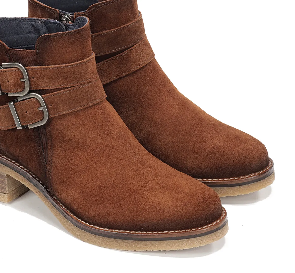 Fluchos Lucero D9741 stivaletti donna marrone crepe