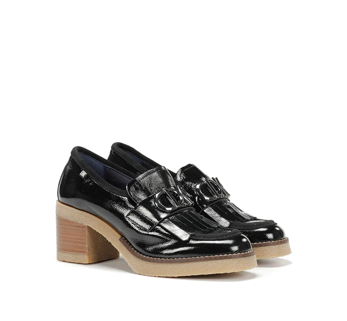 Dorking Oprah D9352 Mocassino Donna Nero Tacco Medio