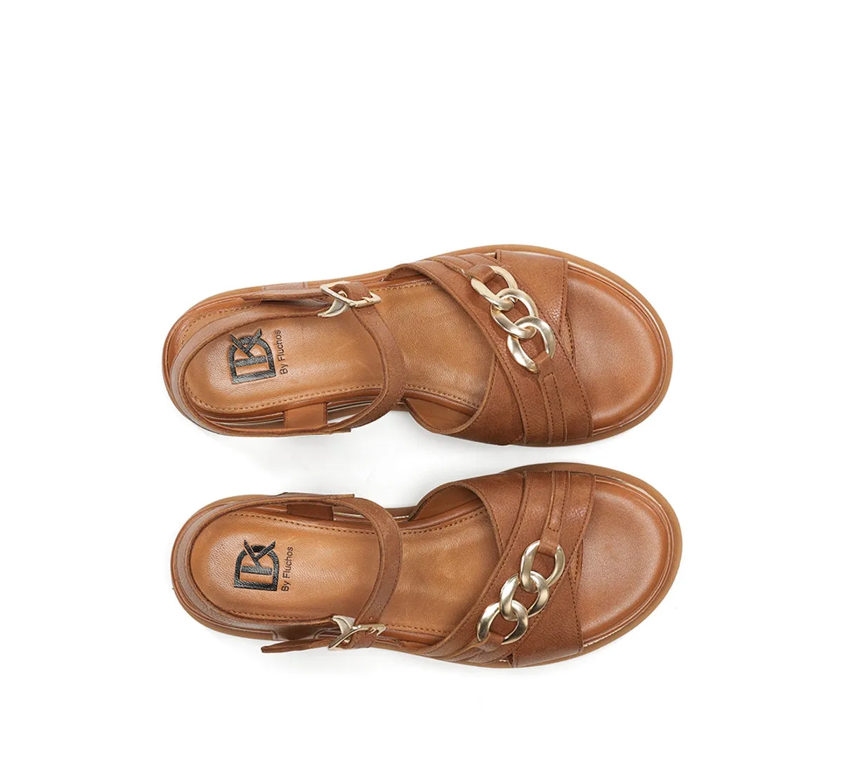 Fluchos Nika D9527 sandali donna marroni fibbie