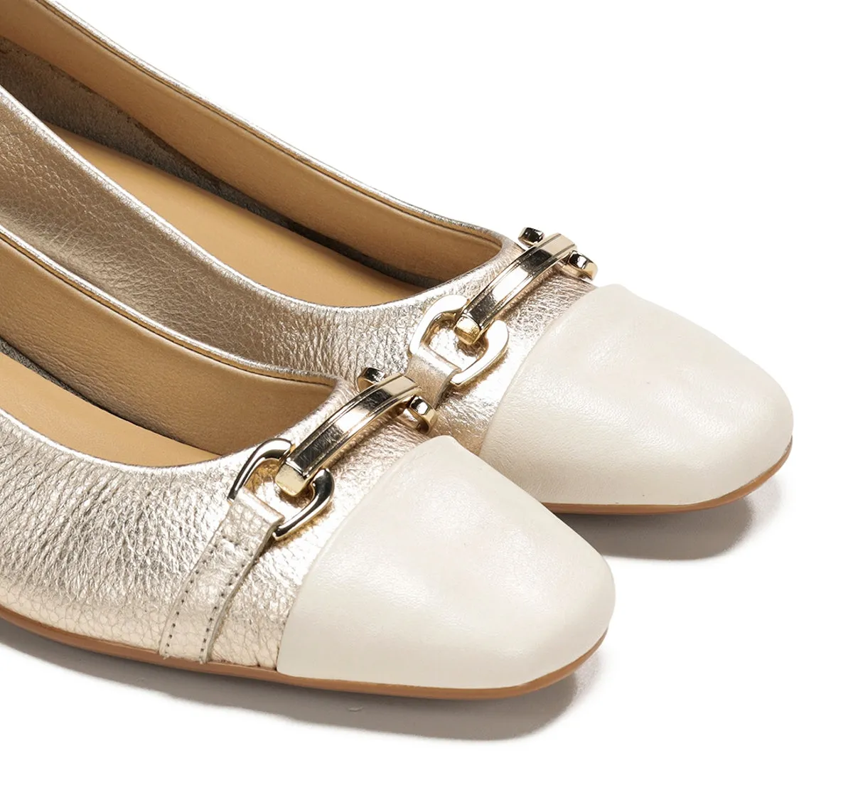 Fluchos Dorking Gia D9304 mocassini donna oro tacco