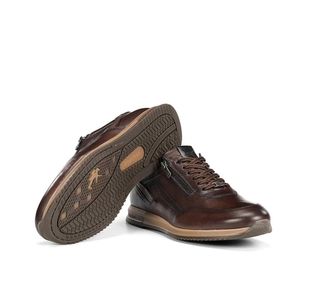 Fluchos Samir F2264 sneakers uomo marroni pelle