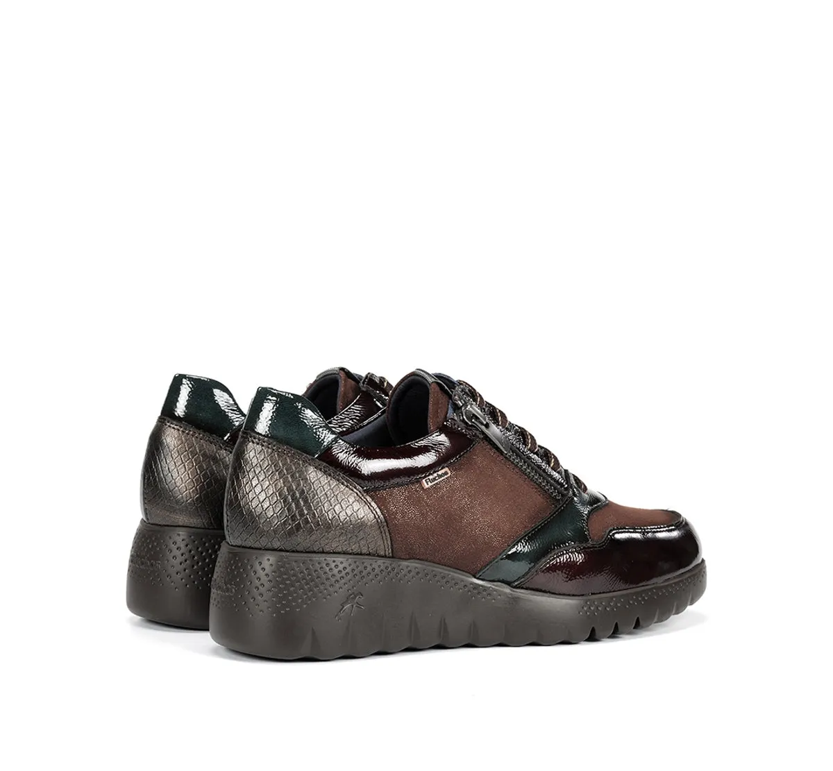 Fluchos Live F2248 sneakers marroni zeppa donna