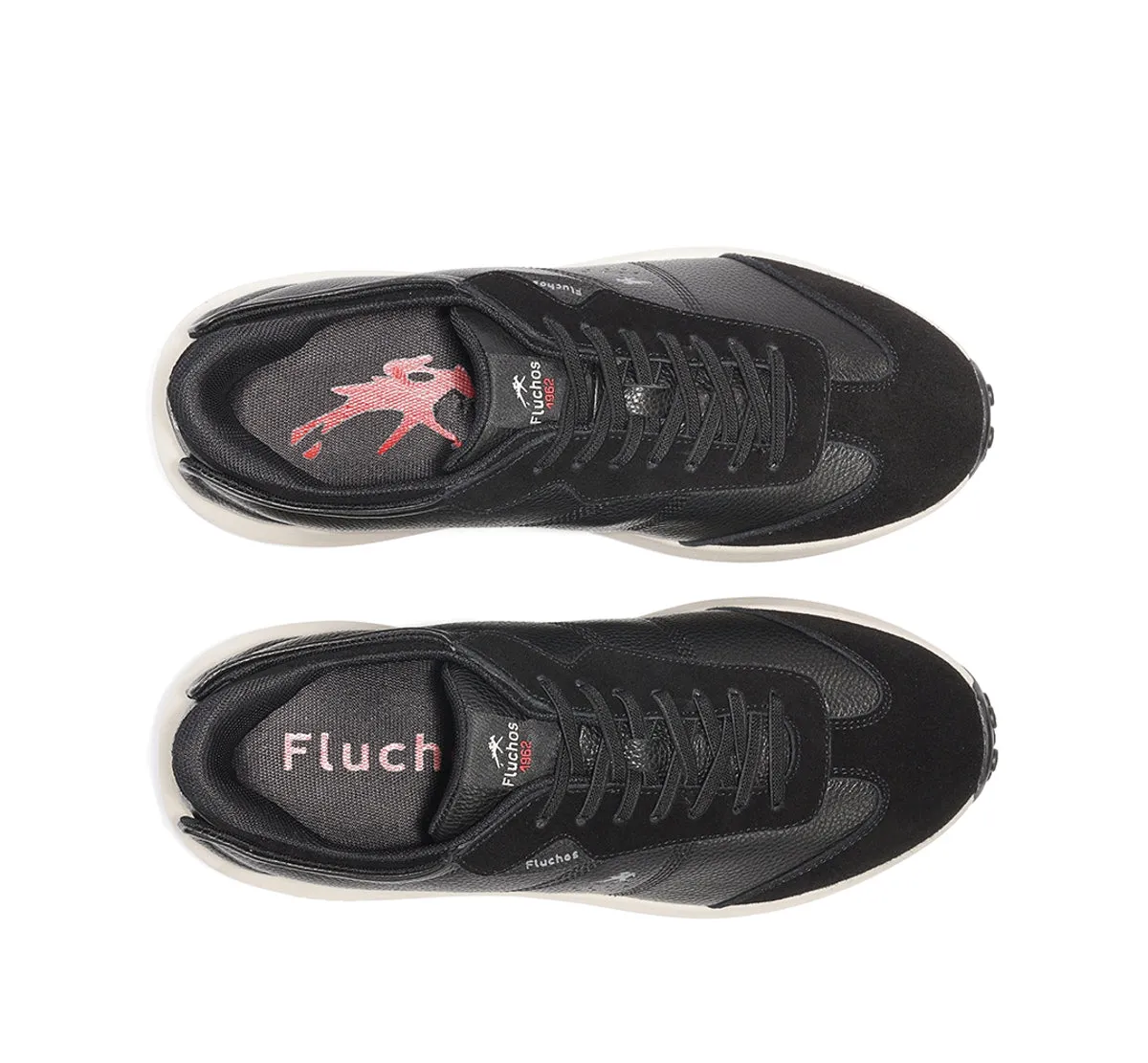 Fluchos Clay F2557 sneakers uomo nere pelle leggera