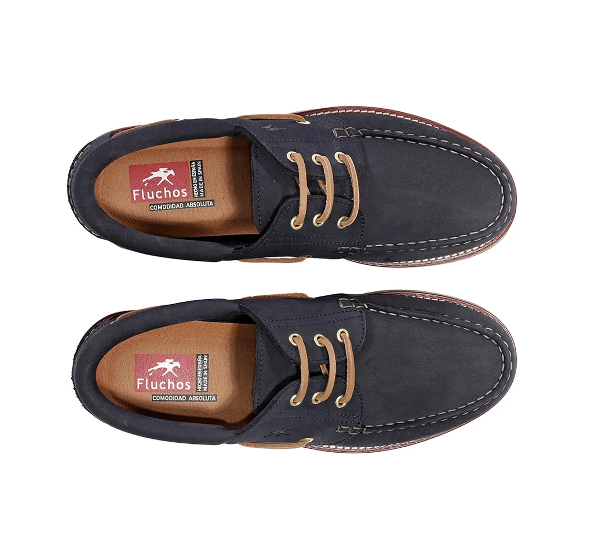 Fluchos Scott F0054 Scarpe Barca Uomo Blu Gomma