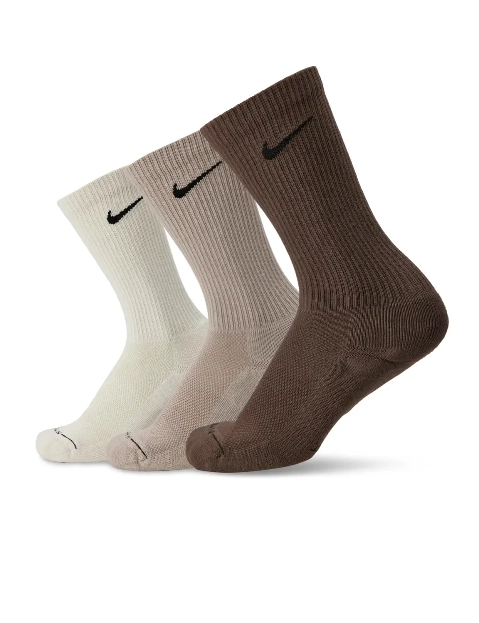 Nike Elevated Crew calzini 3 paia L marroni cotone