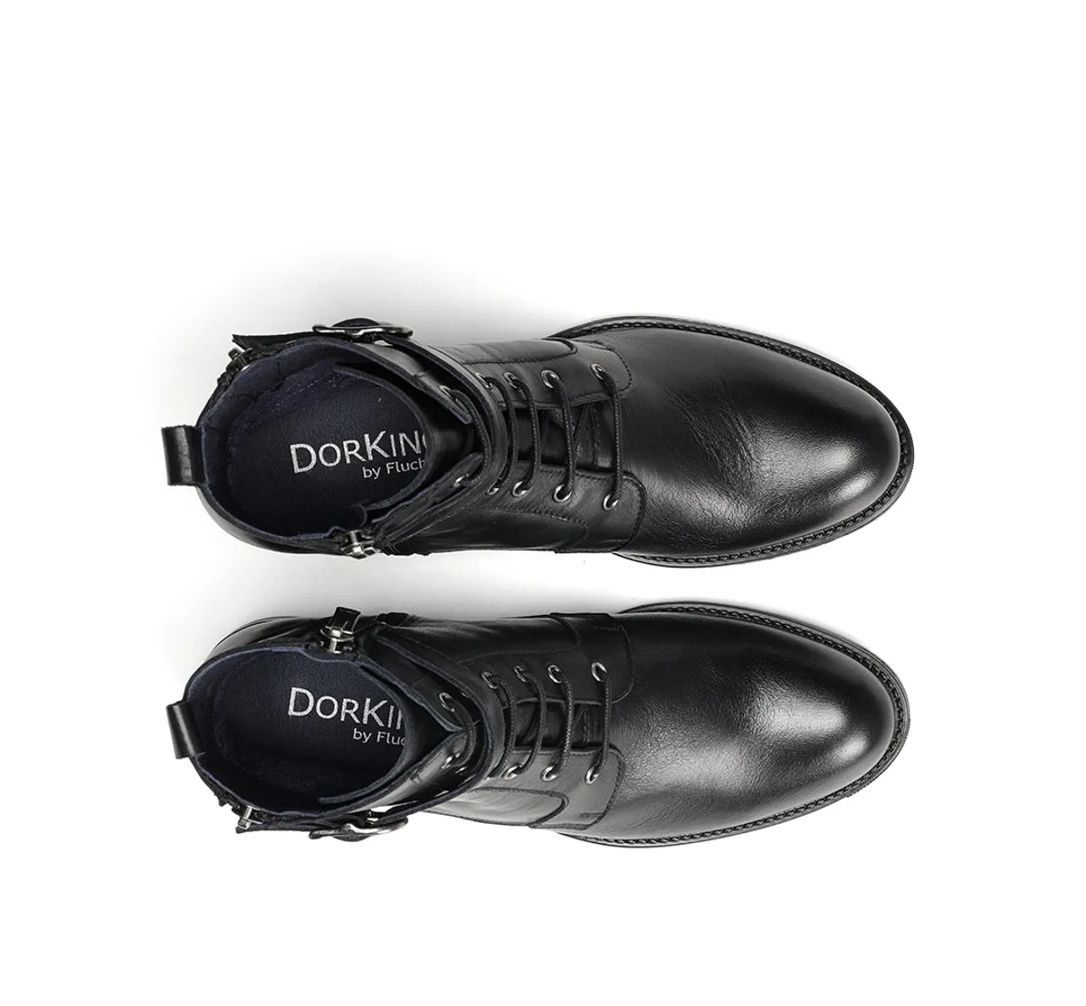 Dorking Chad D9123 stivaletti donna neri tacco basso