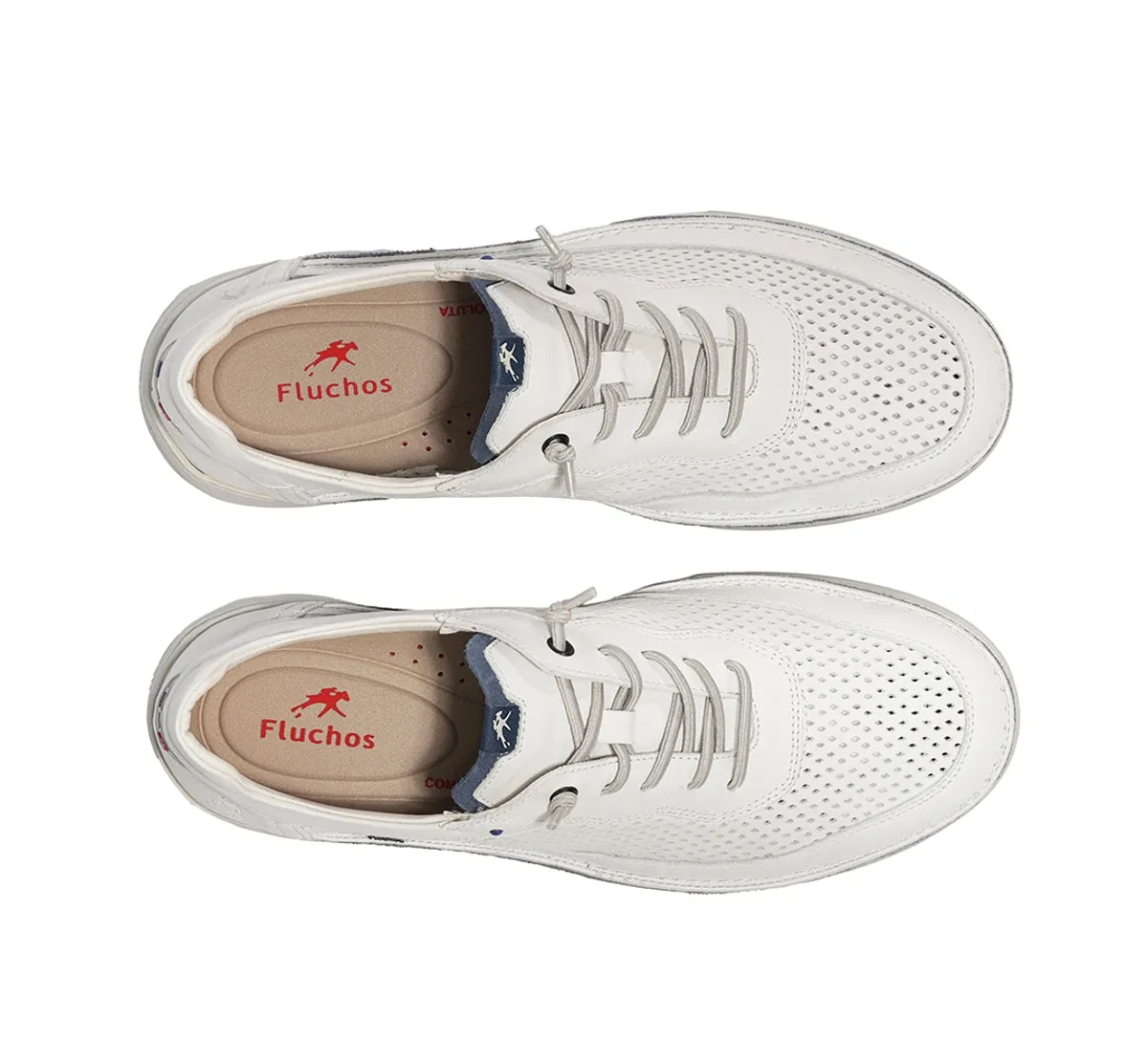 Fluchos Lenox F2219 sneaker uomo bianco pianta larga