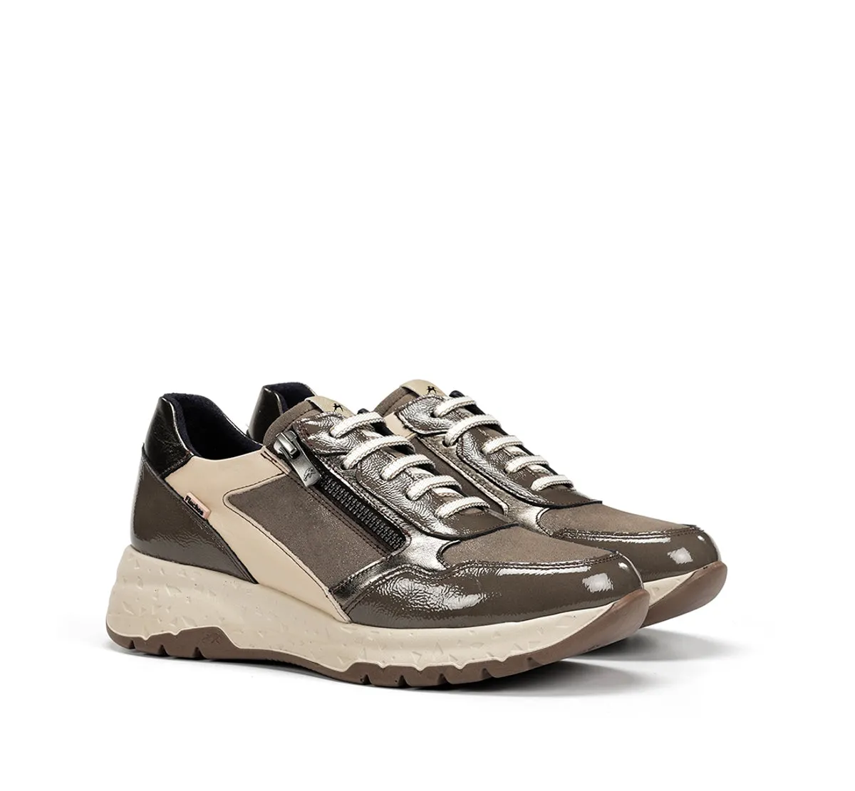Fluchos Nexus F2308 Sneakers Taupe Donna Pelle