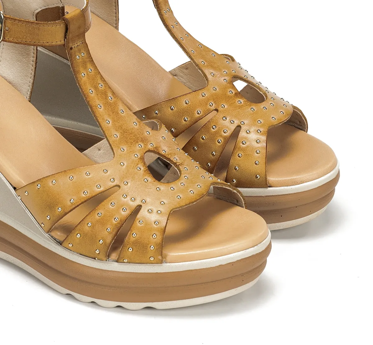 Fluchos Diane D9701 sandali donna marroni zeppa