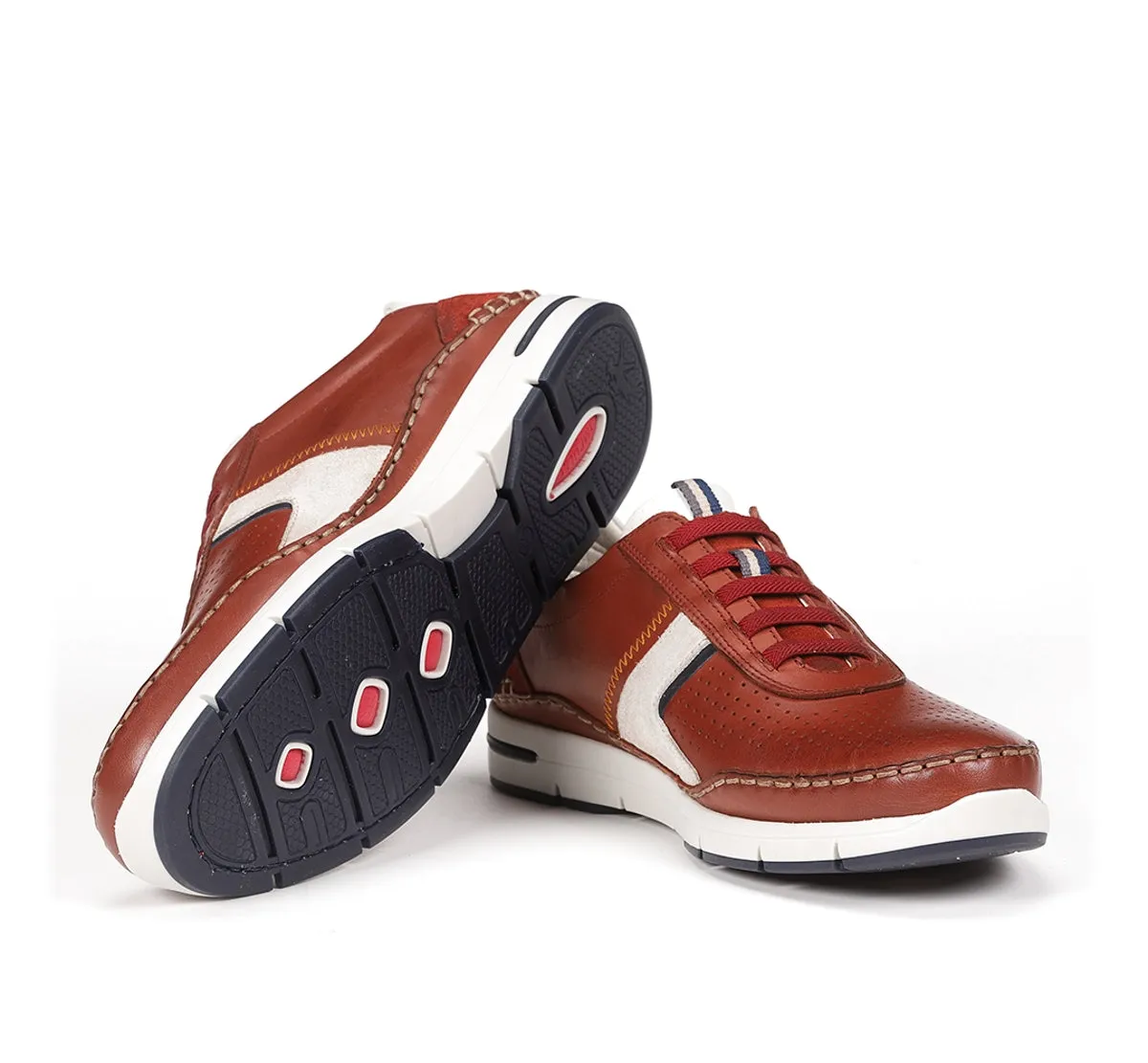 Fluchos Yannic F1443 sneakers uomo rosse suola bicolore