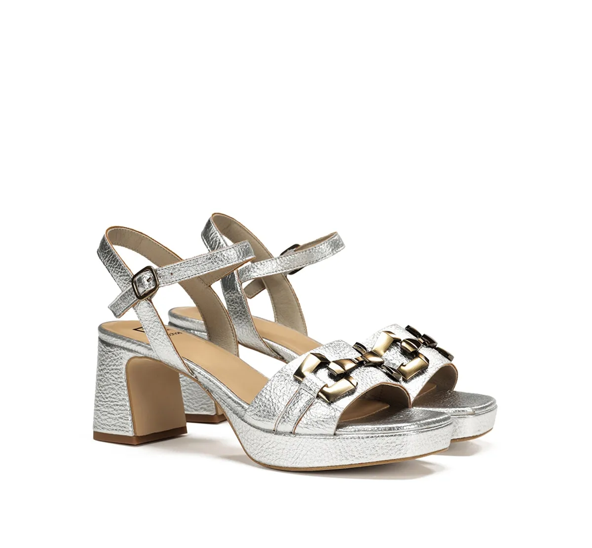 Fluchos Lyra D9253 sandali donna argento eleganti