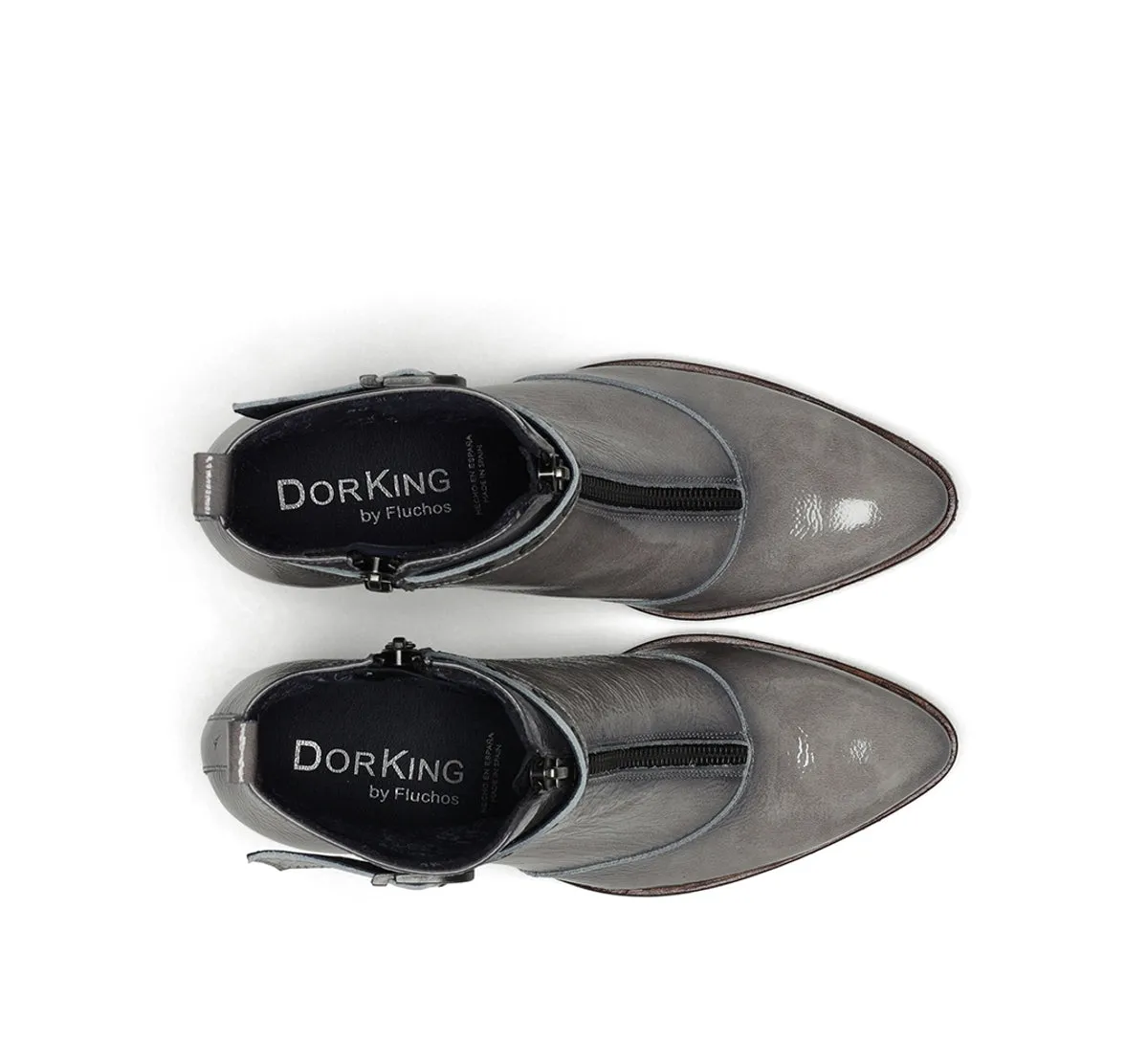 Fluchos Thais D8300 stivaletto donna grigio tacco cowboy