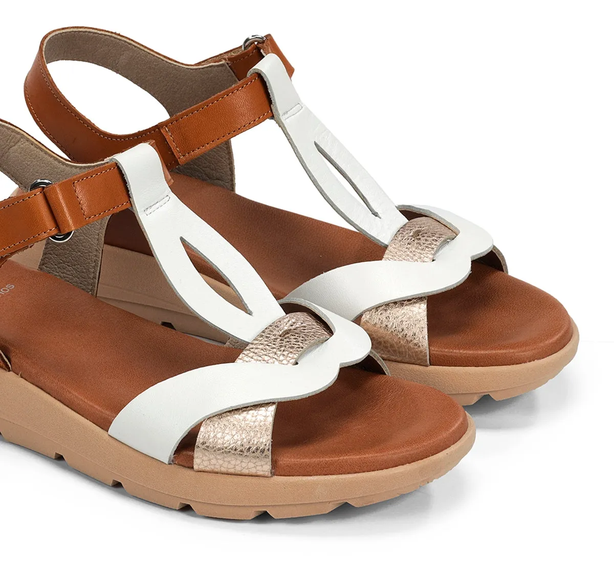 Fluchos Gandia D9466 sandali bianchi donna leggeri