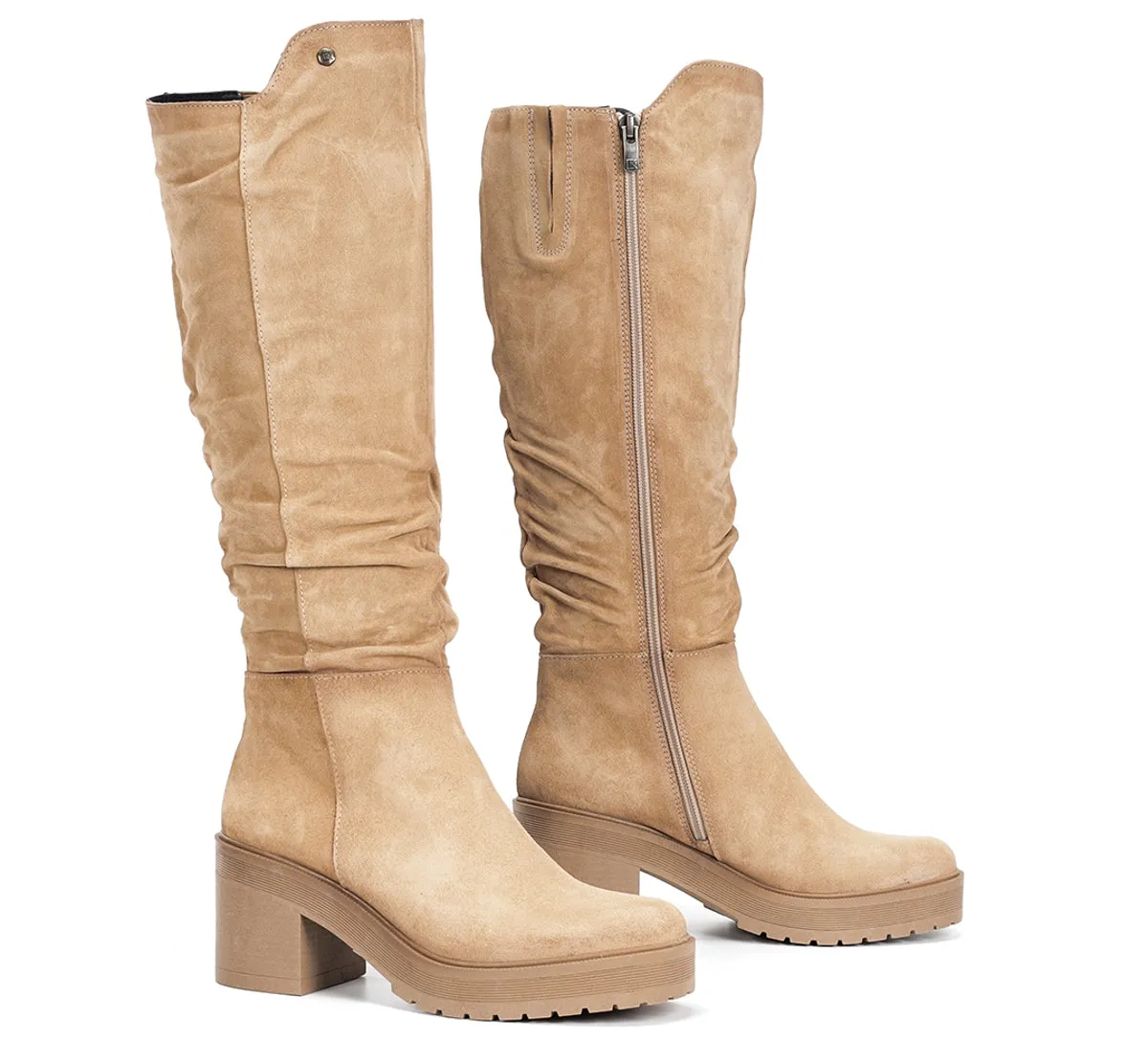 Fluchos Sarah D9574 stivali donna beige tacco