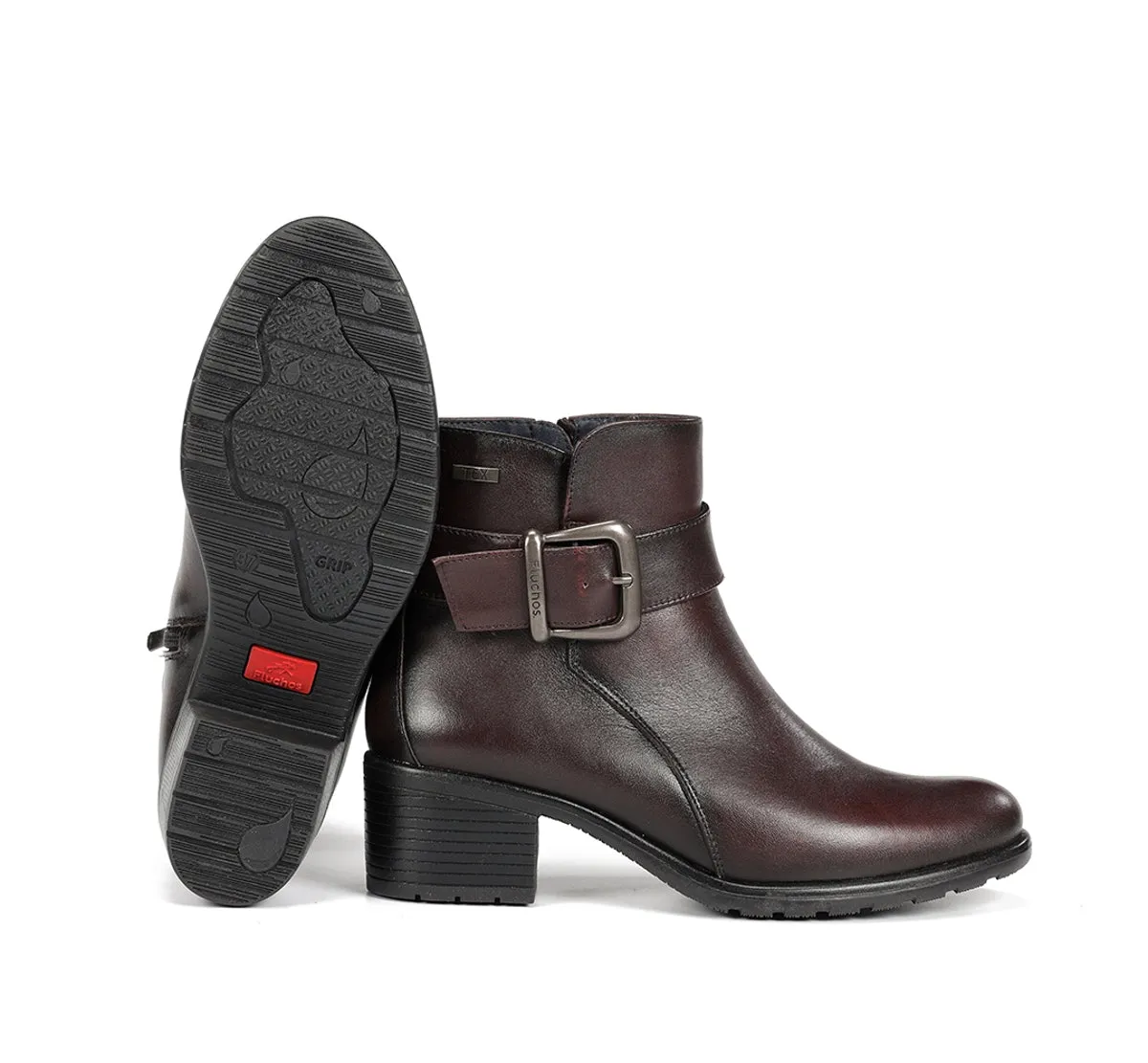 Fluchos Galit F2315 tronchetti donna bordeaux tacco