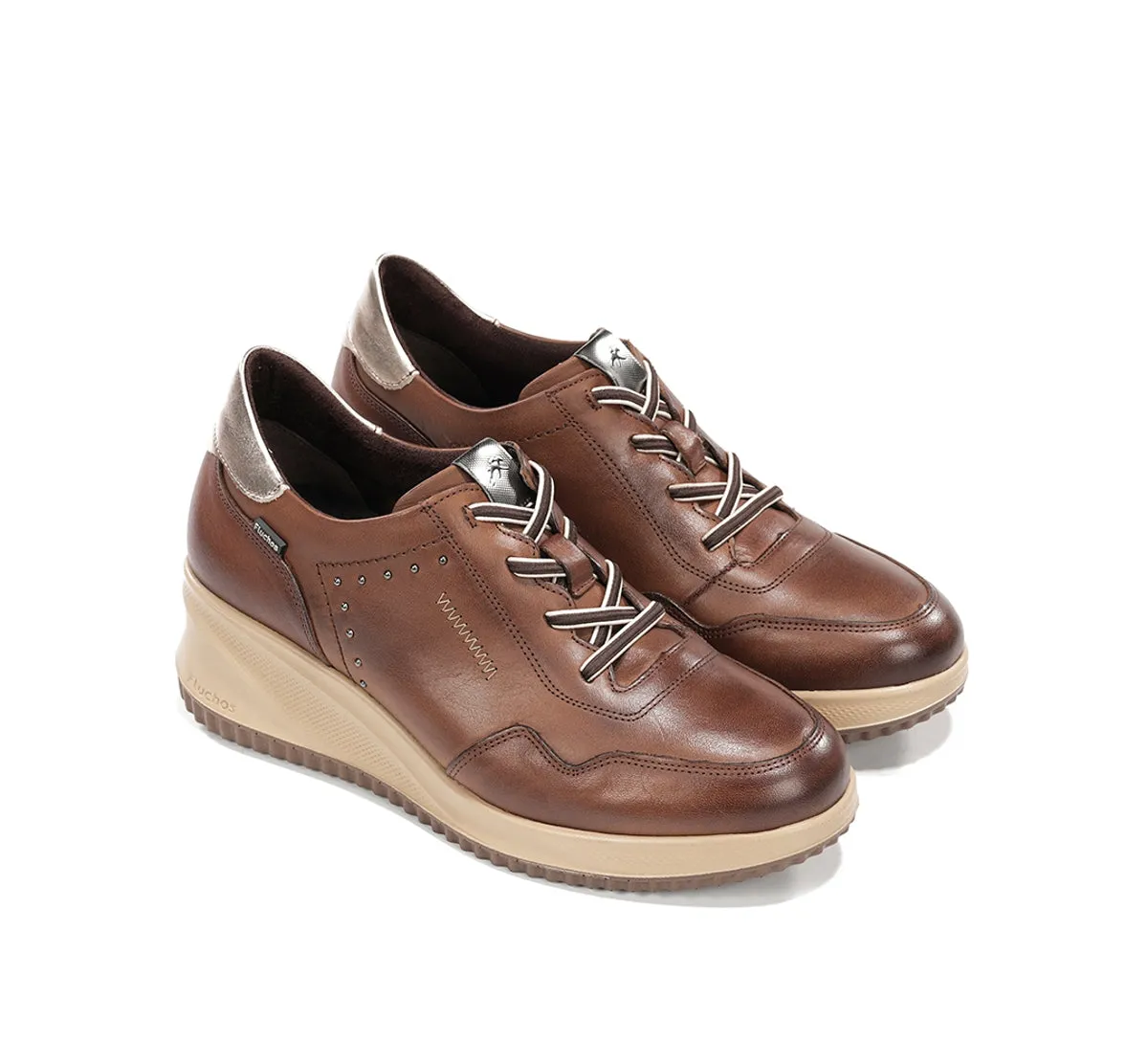 Fluchos Novax F2545 sneakers donna marroni zeppa