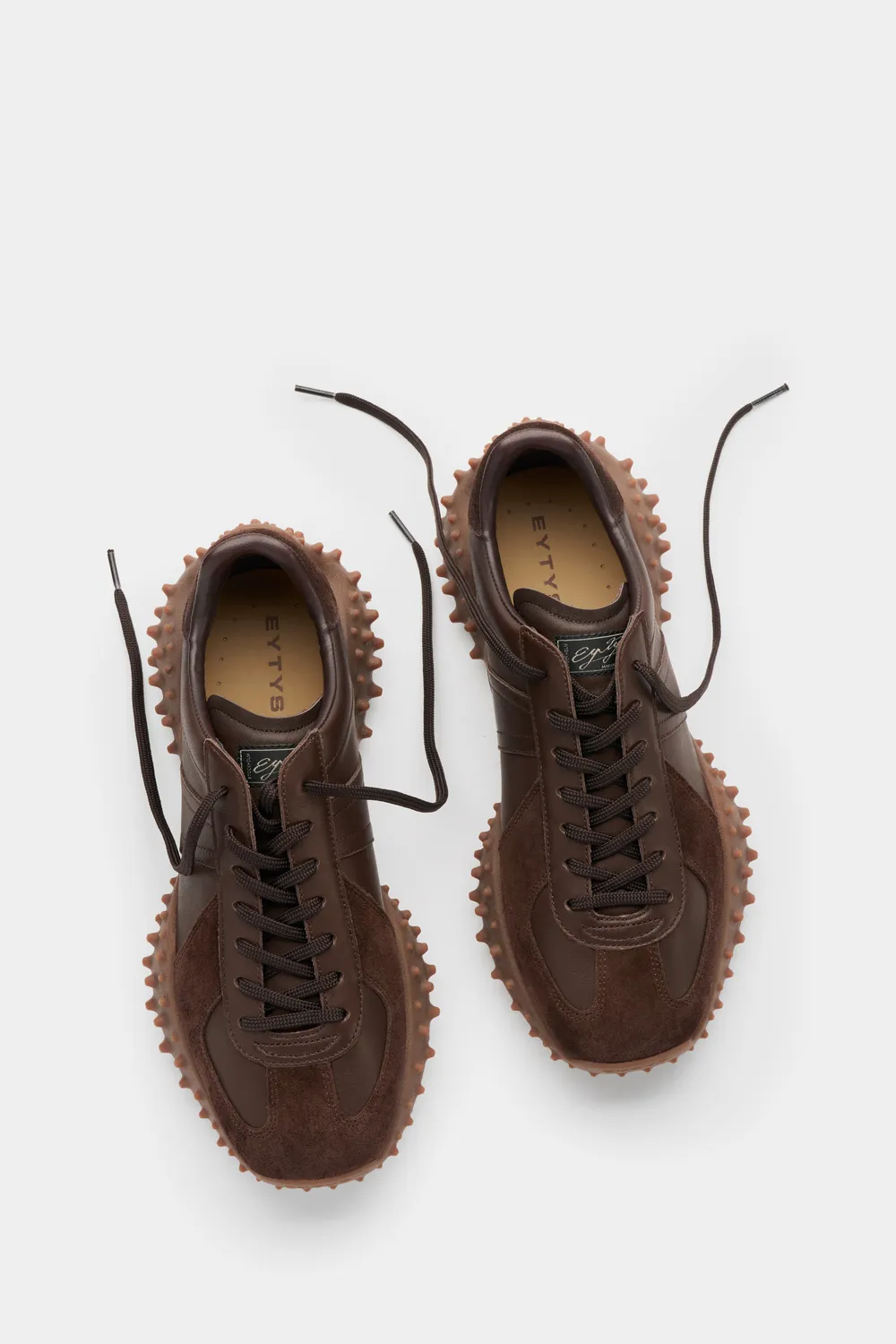 Eytys Aria sneakers pelle espresso suola spike