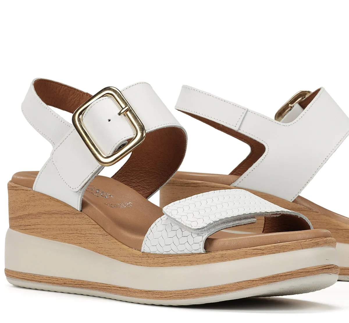 Fluchos Prince D9642 sandalo donna bianco con zeppa