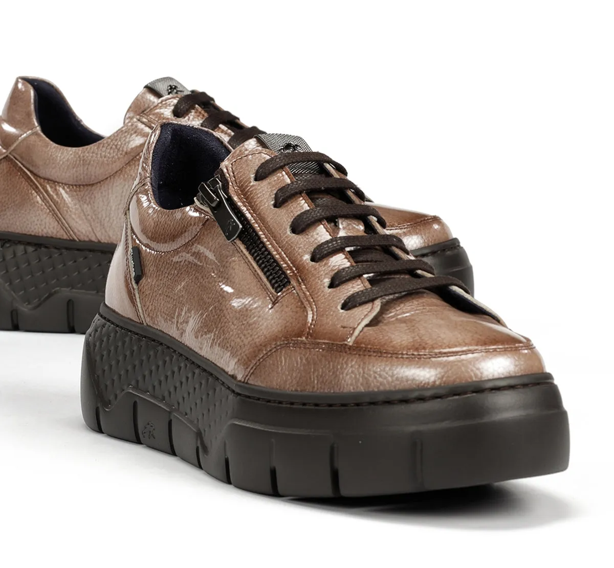Fluchos Ilia F2306 sneakers donna taupe zeppa