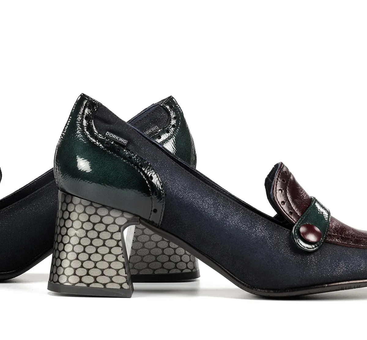 Fluchos Dacy D9614 mocassini donna blu con tacco