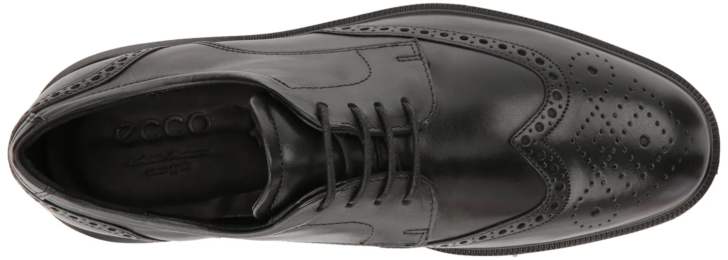 Ecco Lisbon scarpe oxford uomo nere pelle 45