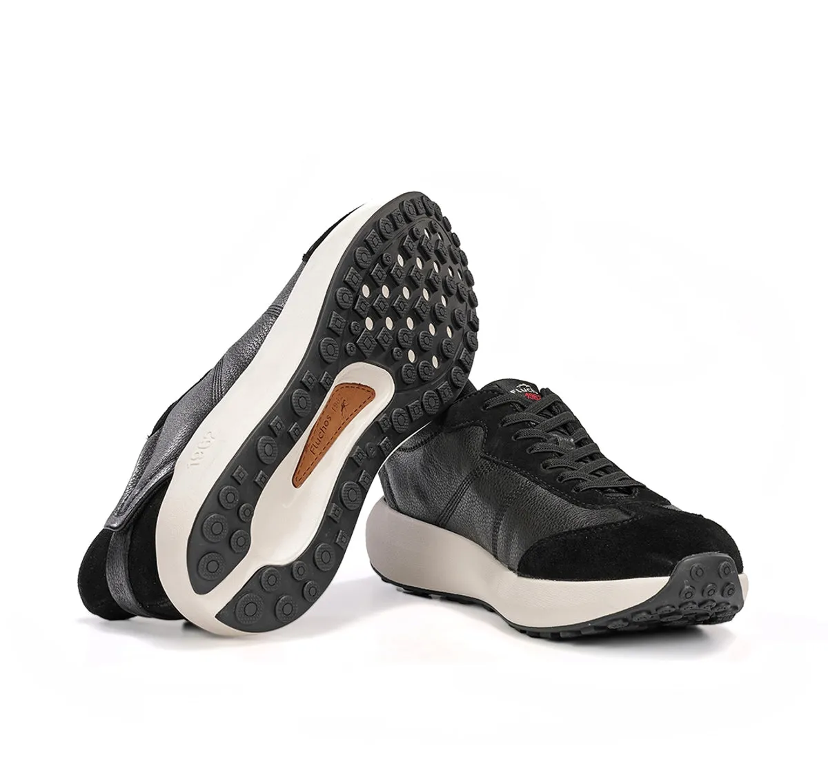 Fluchos Clay F2557 sneakers uomo nere pelle leggera