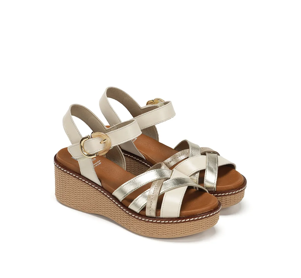 Fluchos Dorking Nido D9639 sandali donna taupe zeppa