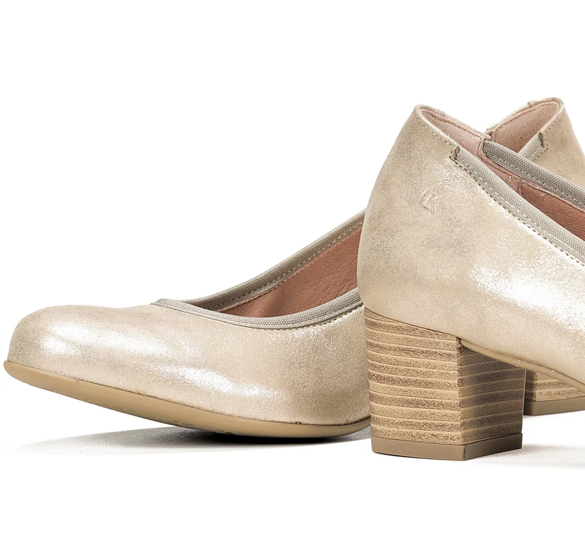 Fluchos Geminis D8469 Scarpa Donna Oro Tacco Medio