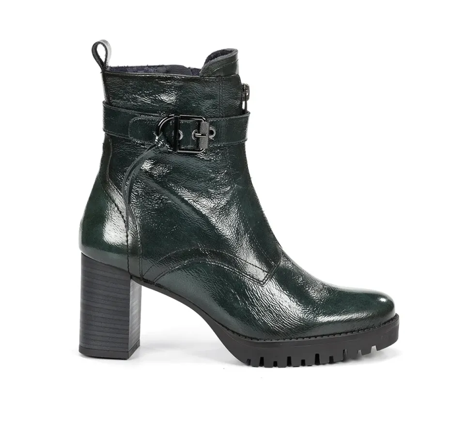 Fluchos EVIE D9163 stivaletti donna verdi con plateau