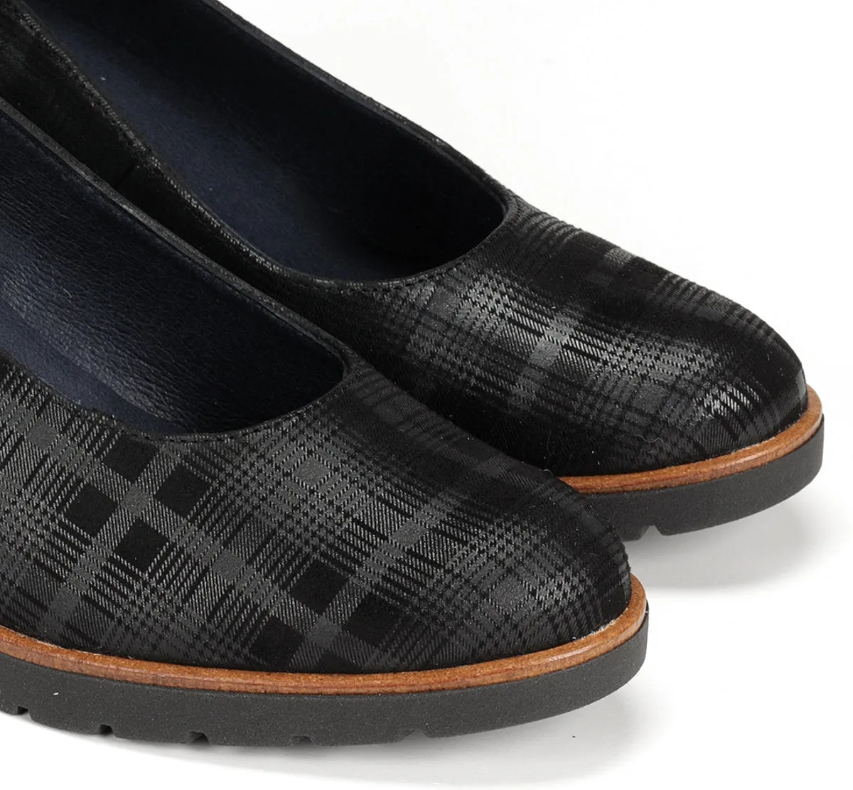 Fluchos Opium D7976 decollete donna nero tacco quadrato