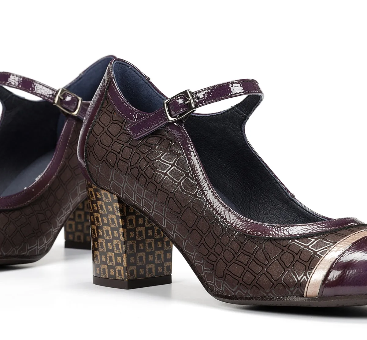Dorking Rodin D8669 scarpe donna marrone fibbia